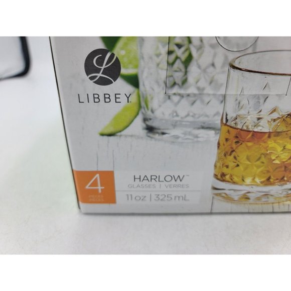 Libbey Glass Harlow Set Of 4 11oz. New A13 - Picture 3 of 9